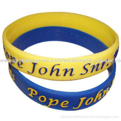 Silicone Wristband, Customized Logos and Sizes are Accepted